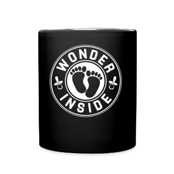 Wunder Im Inneren Schwanger Baby Inside Süß - Tasse einfarbig - Schwarz - Vorne
