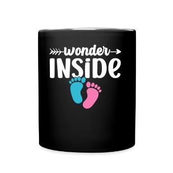 Wunder Im Inneren Baby Inside Süß Schwanger - Tasse einfarbig - Schwarz - Vorne