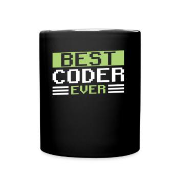 Meilleur programmeur de code de code jamais Coder - Mug uni - noir - Devant
