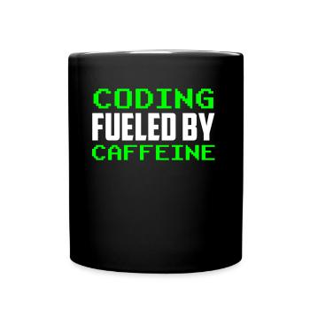 Programmation propulsée par le code de la caféine - Mug uni - noir - Devant