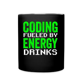 Programmation avec le codage de code du codeur de boissons énergisantes - Mug uni - noir - Devant