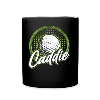 Caddie Golfer Golfen Golf profession - Full Colour Mug - black - Front