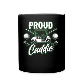 Fier caddie golfeur profession golf golf - Mug uni - noir - Devant