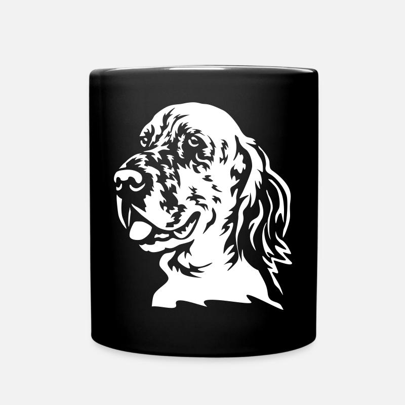 Englischer Setter Kopf "Black Edition" - Tasse einfarbig - Schwarz