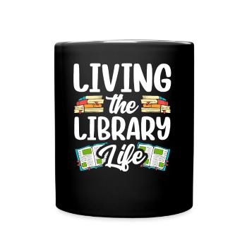 Bibliothèque Vie Amoureux des livres Bibliothécaire - Mug uni - noir - Devant