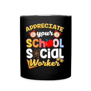 Appréciez votre école Travailleur social Profession scolaire - Mug uni - noir - Devant