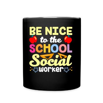 Soyez gentil avec l’école de profession de travailleur social - Mug uni - noir - Devant