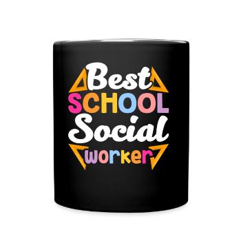 Meilleur travailleur social scolaire de tous les temps - Mug uni - noir - Devant