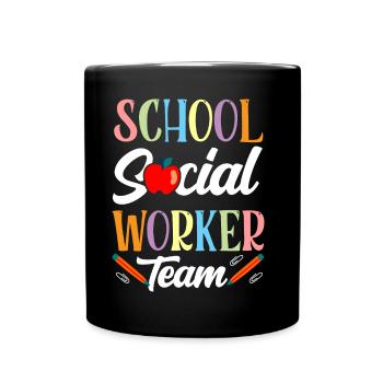 Équipe de travailleurs sociaux en milieu scolaire Travail social scolaire - Mug uni - noir - Devant
