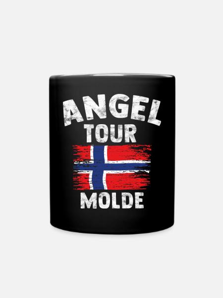 Molde - Angel Tour Norwegen Personalisierbar - Tasse einfarbig - Schwarz