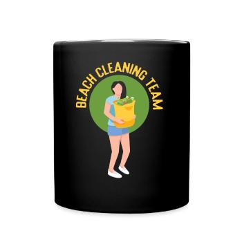 Équipe de nettoyage de plage Nettoyage de plage - Mug uni - noir - Devant