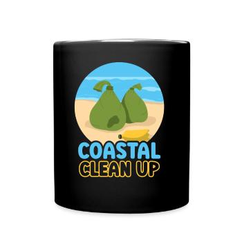 Coastal Cleanup Beach Beach Clean Up - Full Colour Mug - black - Front