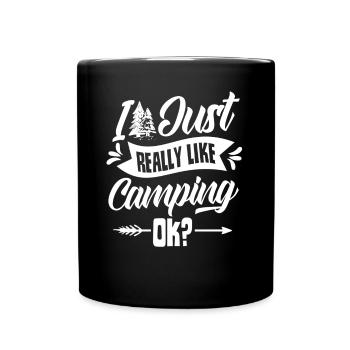 J’aime juste camper très bien camper camping - Mug uni - noir - Devant