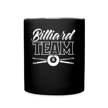 Billard Team Billiard Spieler Pool Liebhaber - Tasse einfarbig - Schwarz - Vorne