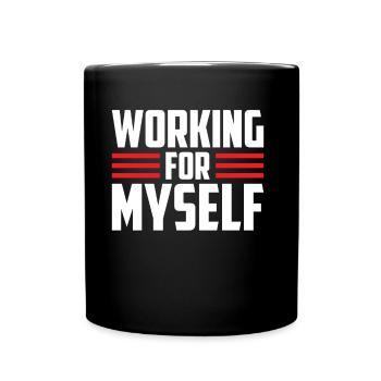 Für Mich Selbst Arbeiten Gründer CEO Unternehmer - Tasse einfarbig - Schwarz - Vorne