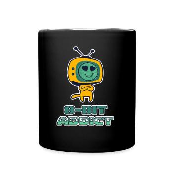 amateurs de jeux rétro 8 bits - Mug uni - noir - Devant