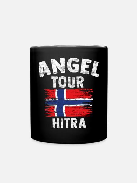 HITRA - Angel Tour Norwegen Personalisierbar - Tasse einfarbig - Schwarz