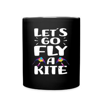 Drachensteigen Hobby | Drachenfliegen Geschenkidee - Tasse einfarbig - Schwarz - Vorne