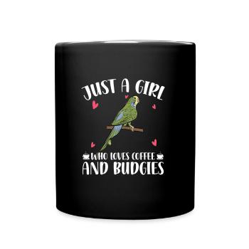 Wellensittich Liebhaber | Wellensittiche Geschenke - Tasse einfarbig - Schwarz - Vorne
