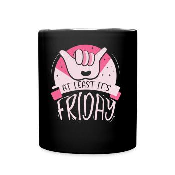 Au moins, c’est finalement sarcastique vendredi - Mug uni - noir - Devant