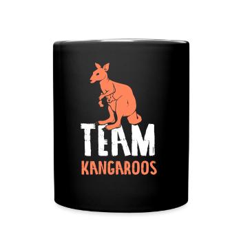 Team Kangaroos Animal Australia Lovers Kangaroo - Full Colour Mug - black - Front