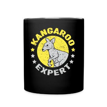 Kangaroo Expert Animal Kangaroos Lover - Full Colour Mug - black - Front