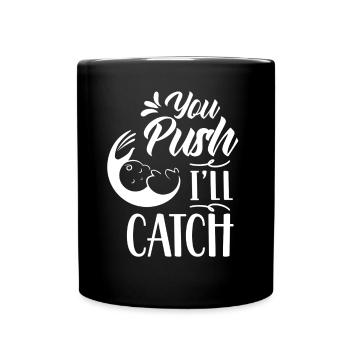 Vous appuyez sur J’attrape la profession de sage-femme - Mug uni - noir - Devant