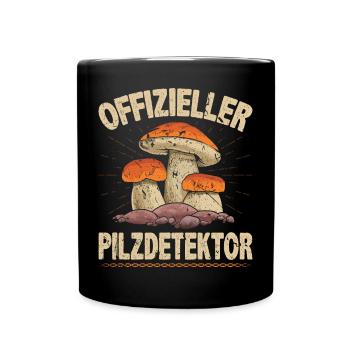 Pilzsammler Pilze Sammeln Männer Steinpilz - Tasse einfarbig - Schwarz - Vorne