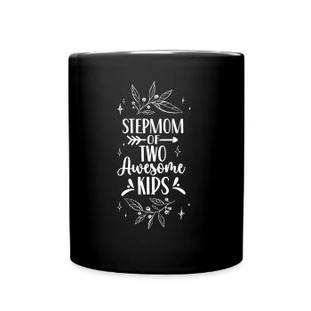 Stepmother of two great children - Full Colour Mug - black - Front