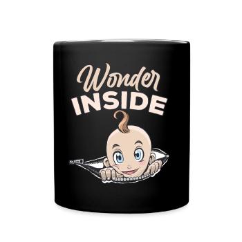 Miracles Inside Baby Inside Cute Pregnant - Full Colour Mug - black - Front