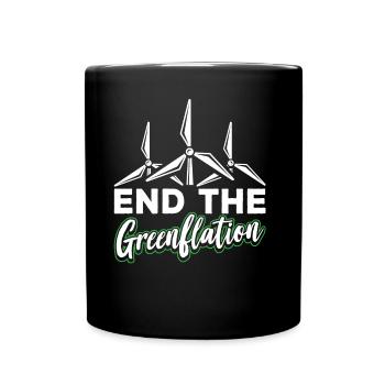 End Greenflation Green Inflation Energy - Full Colour Mug - black - Front