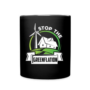 Stop Greenflation Inflation Énergie verte - Mug uni - noir - Devant