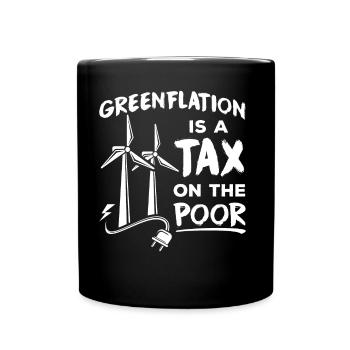 L’inflation verte est une taxe pour les pauvres Vert - Mug uni - noir - Devant