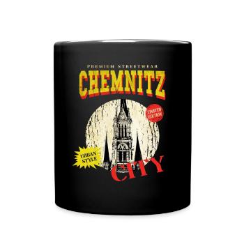 Chemnitz Allemagne City Skyline Vintage Rétro - Mug uni - noir - Devant