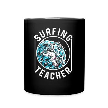 Moniteur de surf Surfer Surfer Planche de surf - Mug uni - noir - Devant