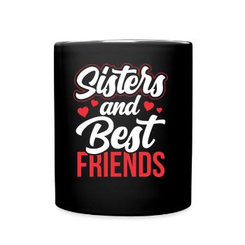 Sisters and Best Friends Team Sister Freund - Full Colour Mug - black - Front