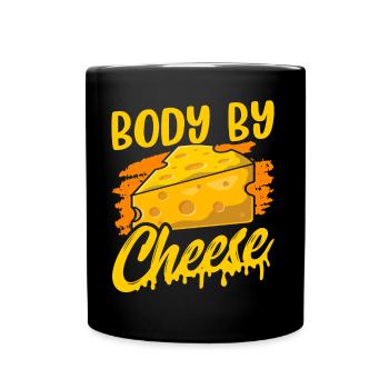 Körper Von Käse Sprüche Liebe Liebhaber Süß - Tasse einfarbig - Schwarz - Vorne