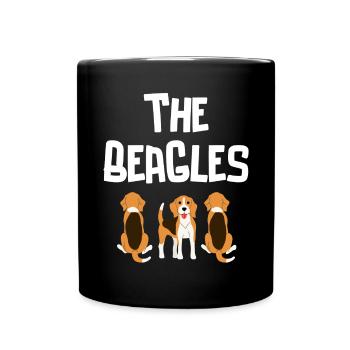 Beagle, Jagd, Jagdhund - Tasse einfarbig - Schwarz - Vorne