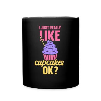 J’aime vraiment les cupcakes cupcakes sucrés - Mug uni - noir - Devant