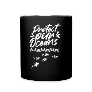 Protège nos océans Sea Ocean Protection Lake - Mug uni - noir - Devant