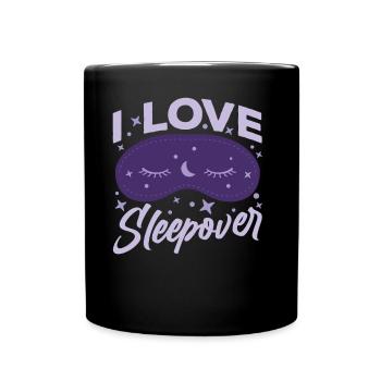 Ich Liebe Übernachtungen Übernachten Party Süß - Tasse einfarbig - Schwarz - Vorne
