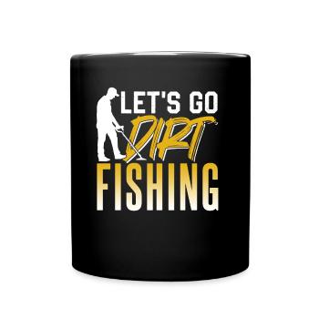 Allons à la pêche à la terre Détection de métaux - Mug uni - noir - Devant