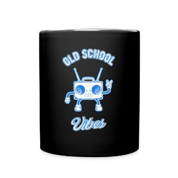Old School Vibes Retro Beat Box Music Lover - Tasse einfarbig - Schwarz - Vorne