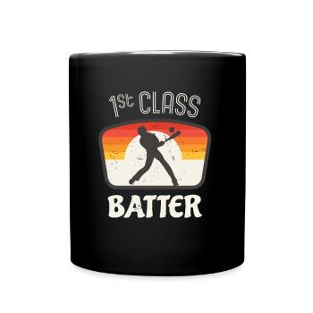 Premier frappeur de baseball Joueur de baseball rétro - Mug uni - noir - Devant