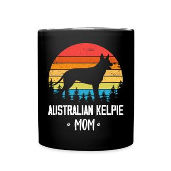 Australian Kelpie Mom - Full Colour Mug - black - Front