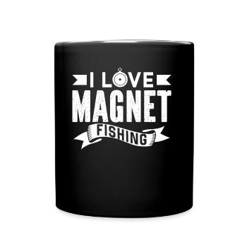 I love magnet fishing magnet fishing - Full Colour Mug - black - Front