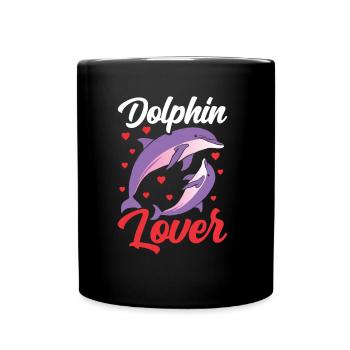 Dolphin lover Dolphins Dolphins Dolphin - Full Colour Mug - black - Front