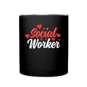 Social Worker Profession Social Work Social Worker - Full Colour Mug - black - Front