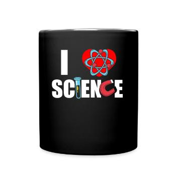 I love the science science team sayings - Full Colour Mug - black - Front