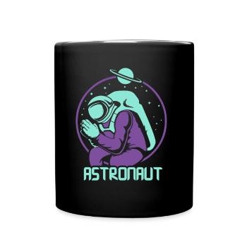 Astronaut Astronomy Rocket Space Planets - Full Colour Mug - black - Front